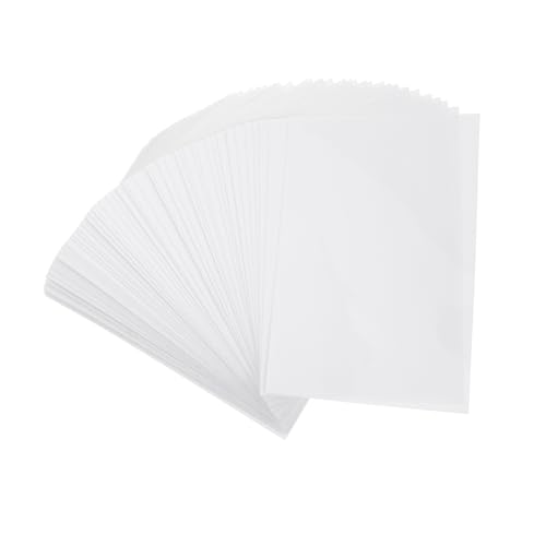 UKCOCO 100 Stück Selbstklebende Laminierfolien Für Fotos Dokumente Transparente PVC Fotoschutzfolie Einfach Zu Bedienen Vielseitig Einsetzbar von UKCOCO