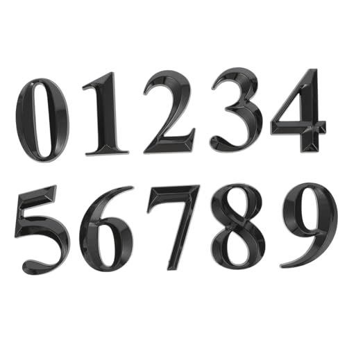 UKCOCO 10St Digitale 3D-Aufkleber die Büroaufkleber selbstklebende Aufkleber nummern aufkleber zahlen sticker swor dekorativer Marker Schild mit Türnummer Acryl Hausnummer das Schild Harz von UKCOCO