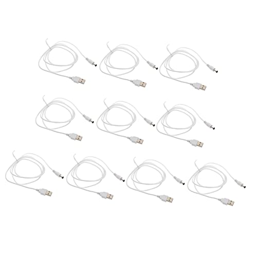 UKCOCO 10stücke USB Zu Dc Und Stromkabel Multifunktionale Weiße Dc-ladekabel Für Kleine Geräte Wie Ventilatoren Und Lampen von UKCOCO