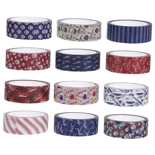 UKCOCO 12 Rollen Transparentes Dekorationsklebeband für Basteln DIY Washi Tape für Scrapbooking Geschenke Kalender Tagebücher Selbstklebend Reißfest Vielseitig Einsetzbar von UKCOCO