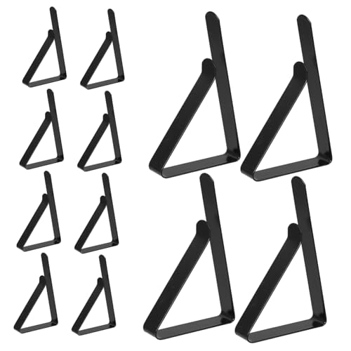 UKCOCO 12 Stück Tischdeckenklammer Clips für Tischdecken im Freien Tischdeckenhalter Clips Outdoor Picknick-Tischdecken Tischdeckerhalter Rostfreier Stahl Black von UKCOCO