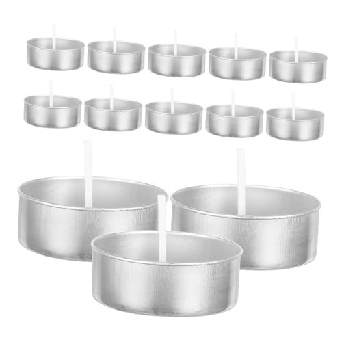 UKCOCO 150sätze Teiliges Aluminium Teelichthalter Mit Baumwolldochten Runde Kerzenbehälter Für Kerzenherstellung Für Hochzeiten Feiern Und Tägliche Dekoration von UKCOCO