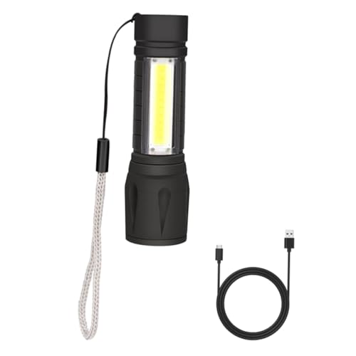UKCOCO 1Stk Kolben Taschenlampe led hand leuchte stabtaschenlampe klein USB Notlicht LED-Handleuchte Taschenlampe für draußen Black UKCOCO 1Stk Kolben Taschenlampe led hand leuchte stabtaschenlampe klein USB Notlicht LED-Handleuchte Taschenlampe für draußen Black von UKCOCO