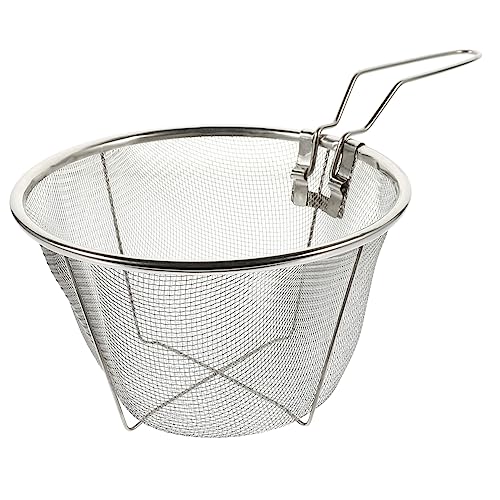 UKCOCO Frittierkorb Klappbarer Runder Frittierkorb für Pommes Gemüse und Effizientes Siebwerkzeug für Schnelles Abtropfen von Öl Küchenhelfer für Zuhause und Gastronomie UKCOCO Frittierkorb Klappbarer Runder Frittierkorb für Pommes Gemüse und Effizientes Siebwerkzeug für Schnelles Abtropfen von Öl Küchenhelfer für Zuhause und Gastronomie von UKCOCO