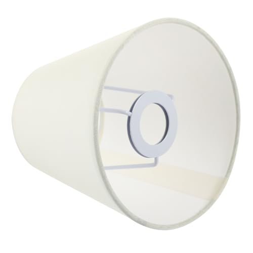 UKCOCO 1stk Lampenschirm Aus Stoff Wandlampe Lampenschirm Stehlampe Lampenschirm Deckenventilator Lichtabdeckungen Ersatzlampenschirme Für Tischlampen Weiß Leuchte Zylinder Mini-tisch E27 von UKCOCO