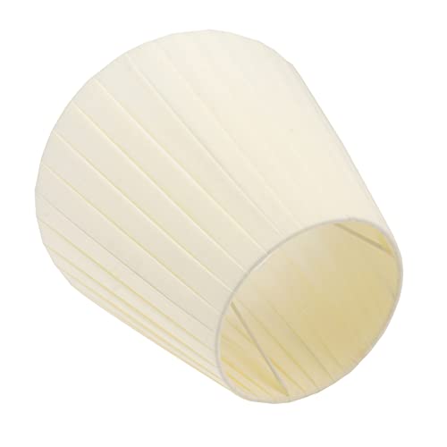 UKCOCO 1stk Lampenschirm Led Gelbe Schreibtischlampe Befestigung Pavillon Einstellbar Plissierte Tischlampe Mesa Endstücke Kleine Gefaltete Lampe Deckenschatten Abs Retro Yellow Stoff von UKCOCO