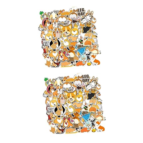UKCOCO 2 Sets Corgi-aufkleber Koffer-graffiti-aufkleber für Weihnachtsdekor Gepäck Partygeschenk 100 Stück UKCOCO 2 Sets Corgi-aufkleber Koffer-graffiti-aufkleber für Weihnachtsdekor Gepäck Partygeschenk 100 Stück von UKCOCO