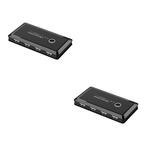 UKCOCO 2st Drucker-Sharer USB-c-wahlschalter Druckerschalter USB-netzschalter USB-peripherie-Sharing-Schalter USB-hub-wahlschalter Kunststoff Schnelle Geschwindigkeit Blinddarm Büro von UKCOCO