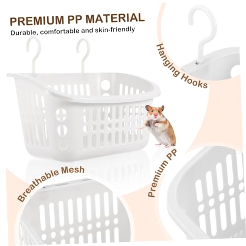 UKCOCO 2 Stück Hängende Körbe für Kleintiere aus Dickem Rechteckige Hamster und Chinchilla Nester Wärmende Haustier Hängematten für Hamster Ratten Zuckergleiter und Kleine Nager von UKCOCO