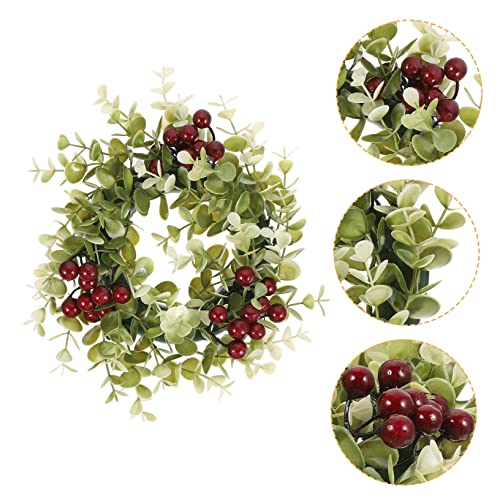 UKCOCO 2 Stück Künstlicher Beeren Kerzenkranz Dekorativer Eukalyptus Kunstblumenring für Tisch und Partydekoration Festliches Wohnaccessoire für Gemütliche Weihnachts und Alltagsszenen UKCOCO 2 Stück Künstlicher Beeren Kerzenkranz Dekorativer Eukalyptus Kunstblumenring für Tisch und Partydekoration Festliches Wohnaccessoire für Gemütliche Weihnachts und Alltagsszenen von UKCOCO