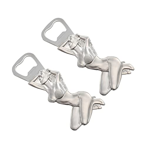 UKCOCO 2 Stück Magnetischer Flaschenöffner Frauen Design Kühlschrankmagnet Bierflaschenöffner Handwerkzeug Leicht Kompakt für Camping und Party Dekorativ Praktisch von UKCOCO