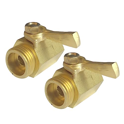 UKCOCO 2 Stück Messing Set Teilig mit Praktischen Gartenanschlüssen für Effektive Bewässerung Robuste Kupferverbindung für Gartenschläuche von UKCOCO