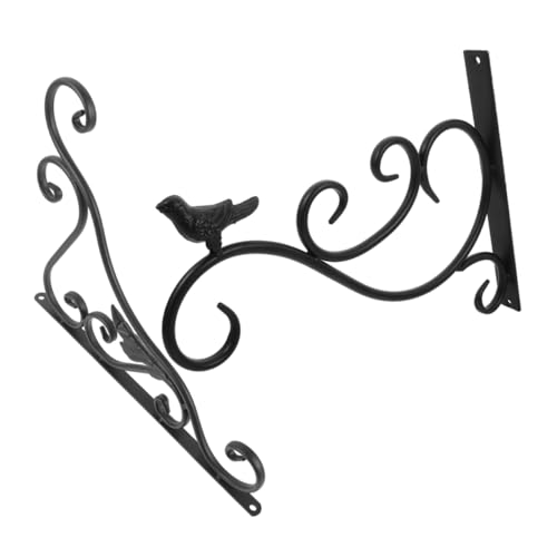 UKCOCO 2 Stück Metall Blumentopf Halter Wandmontage Pflanzhaken Schwerlast Pflanzhalter Balkon Garten Innen Außen Robuste Metallhaken für Vertikalen Garten Kleine Räume von UKCOCO