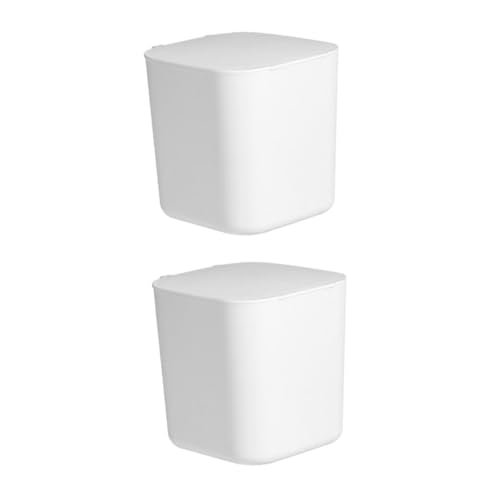 UKCOCO 2 Stück Mini Tischmülleimer mit Deckel Kompakter Abfalleimer für Schreibtisch und Küche für Büro Badezimmer und Schlafzimmer Langlebig und Sicher aus Robustem von UKCOCO