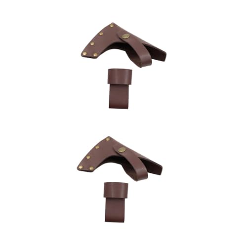 UKCOCO 2 Stück Outdoor Axtschutzhülle Robuste Beilscheide für Camping Tragbar Leicht Braun Schützt vor Verletzungen und Kratzern für Outdoor Aktivitäten und Gartenarbeit von UKCOCO