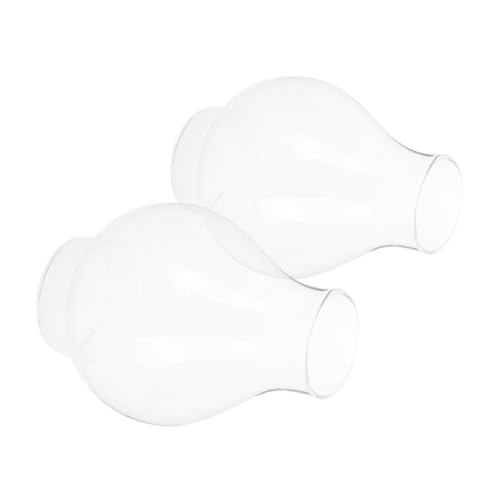 UKCOCO 2stücke Vintage Lampenschirm Retro Windschutz Für Öllampe Und Teelicht Klarglas Lampenschirm Für Gemütliche Beleuchtung Wohnzimmer Und Schlafzimmer von UKCOCO