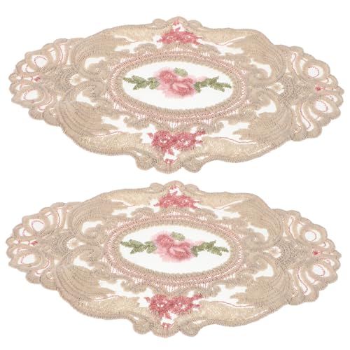 UKCOCO 2 Stück Spitzen Tischset Tischmatte Französische Häkeldeckchen Tischsets Spitzengeschirr Vintage Esszimmertisch Esstisch Dekorative Tischsets Besteckmatte UKCOCO 2 Stück Spitzen Tischset Tischmatte Französische Häkeldeckchen Tischsets Spitzengeschirr Vintage Esszimmertisch Esstisch Dekorative Tischsets Besteckmatte von UKCOCO