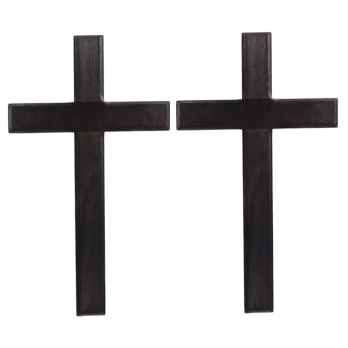UKCOCO 2 Stück Teiliges Holz Kreuz Wandbehang Religiöse Christliche Dekoration Für Wohnzimmer Schlafzimmer Büro Stilvolles Design Als Geeignet von UKCOCO