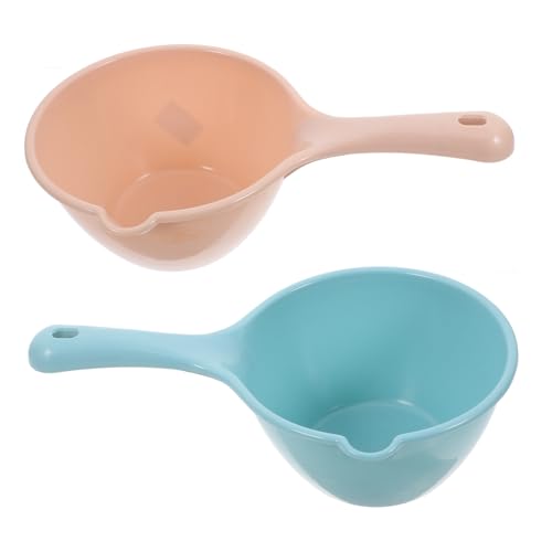 UKCOCO 2 Stück Teiliges Plastiklöffel Wasser Kelle mit Ergonomischem Griff Leichter Langlebiger Wasserschöpfer für Küche Bad Garten Vielseitig Verwendbar mit Aufhängeöffnung Blau und von UKCOCO