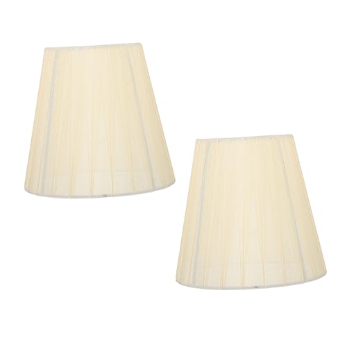 UKCOCO 2 Stück Transparente Lampenschirme für Leuchten für Hängeleuchten Tischlampen und Wandleuchten Sanfte Lichtstreuung Beige Farbton von UKCOCO