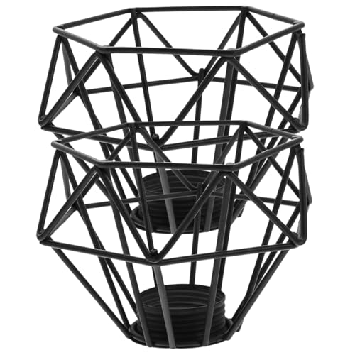 UKCOCO 2 Stück Vintage Lampenschirm aus Robustem Eisen Diamantform Lampenabdeckung für Deckenpendelleuchte Einfach zu Montieren Dekorativ und Leicht für Wohnzimmer und Vielseitige von UKCOCO
