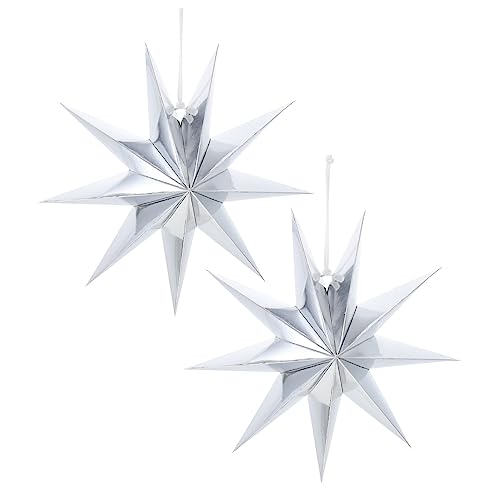 UKCOCO 2 Stücke Origami Sternförmige Papierlampenschirme Dekorative Hängelampe für Weihnachten Langlebig für Wohnzimmer und Schlafzimmer von UKCOCO