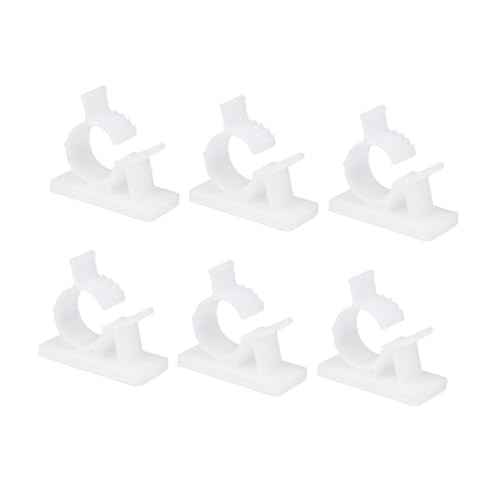 UKCOCO 20 Stück Kabelclips Selbstklebend Weiß S Verstellbare Kabelhalter Organizer Für Kabelmanagement Kabelklemmen Für Schreibtisch Und Wandmontage von UKCOCO