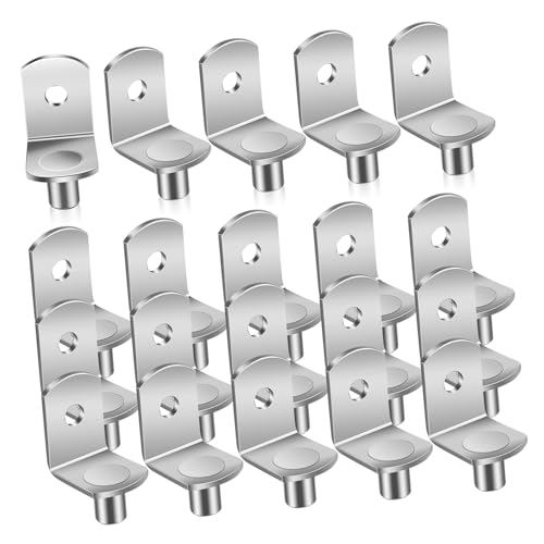 UKCOCO 20 Stück Robuste Form Metall Regalbodenträger Teiliges Hohe Tragkraft Vielseitig Einsetzbar als Schrank Einlegeboden Halter für Bücherregal Kleiderschrank Einfache Montage von UKCOCO