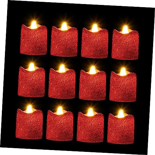 UKCOCO 24stücke Flammenlose Kerzenlichter Elektronische Teelichter Für Hochzeiten Geburtstagsfeiern Und Dekoration Wellen-design Und Sichere Batteriebetriebene Atmosphäre von UKCOCO