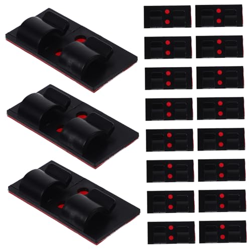UKCOCO 25stücke Kabelclips Selbstklebende Kabelhalter Für Schreibtisch Büro Und Zuhause Kabelmanagement Für Ladegeräte USB Und Stromkabel Robustes Design Einfache Anwendung von UKCOCO