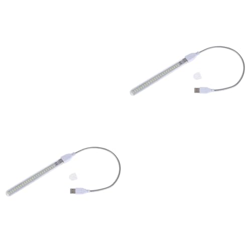 UKCOCO 2St erweitertes USB-LED-Licht Tischlampe für den Schreibtisch USB-LED-Lampe Schreibtischlampe Tischlampen LED-Licht in erweiterter Größe Mini-LED-Licht Rechner mobile Energie Weiß von UKCOCO
