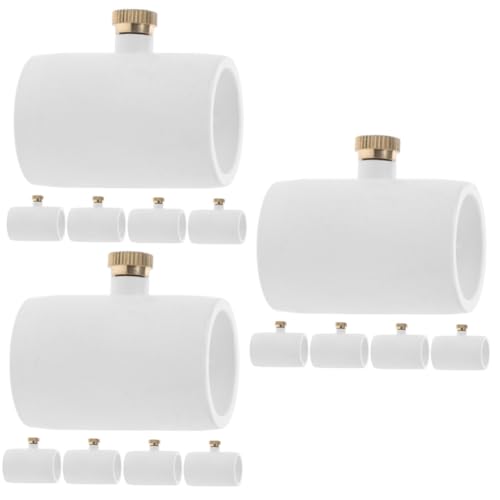 UKCOCO 3 Sätze Nebeldüsen Herr Sprühdüse Für Schlauch Beschlagen Emitter Düsennebel Ersatz-nebeldüse Sprühwischer Kühlsystemzubehör Zerstäuberdüse Splitter Mit Düse PVC Weiß 5 Stücke * 3 von UKCOCO