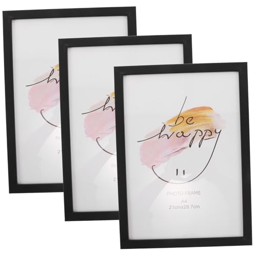 UKCOCO 3 Stück Minimalistische Holzrahmen, Wandmontagerahmen, Zum Präsentieren Von Filmplakatrahmen, Fotorahmen, Heimdekorationsrahmen Für Wohnzimmer, Schlafzimmer, A4 UKCOCO 3 Stück Minimalistische Holzrahmen, Wandmontagerahmen, Zum Präsentieren Von Filmplakatrahmen, Fotorahmen, Heimdekorationsrahmen Für Wohnzimmer, Schlafzimmer, A4 von UKCOCO