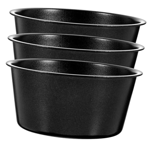 UKCOCO 3 Stück Runde Backform aus Carbonstahl Teilig Antihaft Pudding Cup Muffin Kuchenform für Kuchen Eierkuchen und Desserts Backform für Zuhause und Gastronomie UKCOCO 3 Stück Runde Backform aus Carbonstahl Teilig Antihaft Pudding Cup Muffin Kuchenform für Kuchen Eierkuchen und Desserts Backform für Zuhause und Gastronomie von UKCOCO