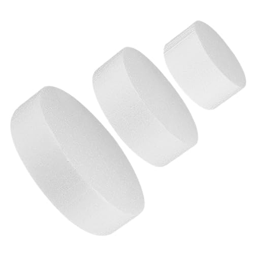 UKCOCO 3 Stück Teiliges Schaummodell Kuchen Wiederverwendbare Runde Fake Cakes für Tortendekoration DIY Übung Hochzeitstorten und Bastelprojekte von UKCOCO