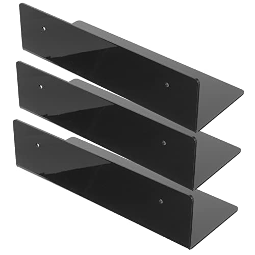 UKCOCO 3 Stück Teiliges Wandregal aus Schwarzem Acryl Wandmontiertes Regal für Badezimmer Büro und Wohnzimmer Selbstklebende Schweberegale zur Aufbewahrung von Zubehör und Pflanzen UKCOCO 3 Stück Teiliges Wandregal aus Schwarzem Acryl Wandmontiertes Regal für Badezimmer Büro und Wohnzimmer Selbstklebende Schweberegale zur Aufbewahrung von Zubehör und Pflanzen von UKCOCO
