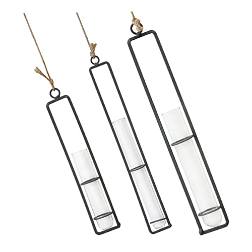 UKCOCO 3 Stück Wand Hängende Hydroponische Pflanzer Mehrzweck Glasröhren Vase zur Wanddekoration für Zuhause Büro und Garten für Hydrokultur und Hochzeitsschmuck von UKCOCO