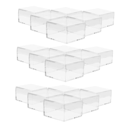 UKCOCO 30 Stück Teiliges Mini Acryl mit Deckel Transparente Aufbewahrungsbox für Sammlerstücke Wissenschaftliche Proben und Kleine Gegenstände Stapelbar Kompakt und Leicht Vielseitige von UKCOCO