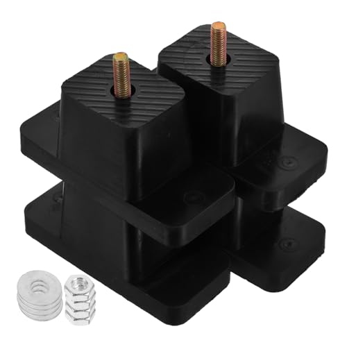 UKCOCO 4 Stück Antivibrationspads für Klimaanlagen Verdickte Stoßdämpfende Matten zur Lärmreduzierung und Vibration Isolation Schwarz von UKCOCO