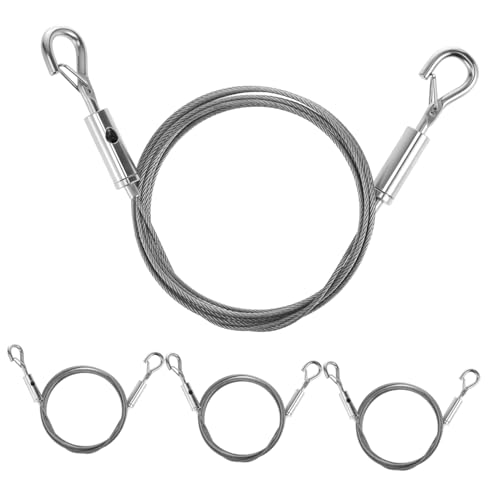 UKCOCO 4 Stück Hängekordeln Verstellbarer Aufhängedraht Robustes Metallkabel 2m Länge für Bilderrahmen und Spiegelaufhängung UKCOCO 4 Stück Hängekordeln Verstellbarer Aufhängedraht Robustes Metallkabel 2m Länge für Bilderrahmen und Spiegelaufhängung von UKCOCO