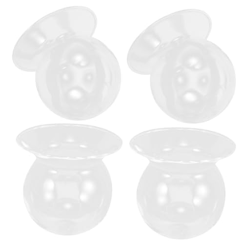 UKCOCO 4 Stück Glasvase Kunstpflanzenvase Glasblumentopf Tischvase aus Glas Pflanzenvermehrungsterrarien Moderne Vase Pflanzenbehälter Wandgarten drinnen Mittelvase Transparent von UKCOCO