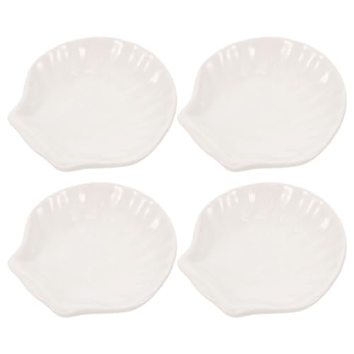 UKCOCO 4 Stück Keramik Teebeutelhalter Muschelform Hitzebeständig für Snacks und Soßen UKCOCO 4 Stück Keramik Teebeutelhalter Muschelform Hitzebeständig für Snacks und Soßen von UKCOCO