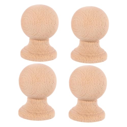 UKCOCO 4 Stück Kleine Dekorative Holz Finials aus Massivem Holz Handgeschnitzte Römische Stil Dekoration für Möbel Gardinenstangen und Bettsäulen Natürliche Holzmaserung Khaki UKCOCO 4 Stück Kleine Dekorative Holz Finials aus Massivem Holz Handgeschnitzte Römische Stil Dekoration für Möbel Gardinenstangen und Bettsäulen Natürliche Holzmaserung Khaki von UKCOCO