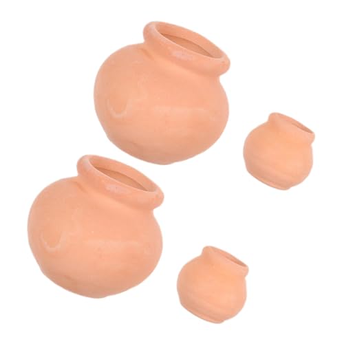 UKCOCO 4 Stück Mini-Blumentopf süße Tischdekoration Kleine saftige Töpfe saftiges Handwerk dekorativer Blumentopf einzigartige Pflanzentöpfe Mini-Töpfe Keramik Chocolate von UKCOCO