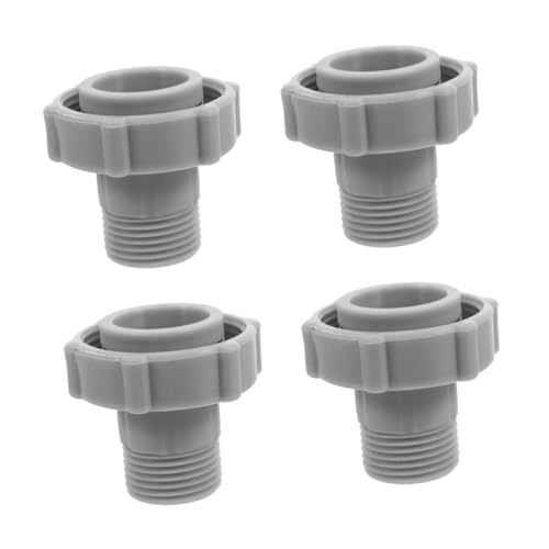 UKCOCO 4 Stück Schwimmbadverbindung Abflussrohr Adapter Pool Ersatzteile Adapter Für Den Poolablaufschlauch Poolschlauchadapter Für Den Poolablaufschlauch Poolsaugköpfe Grey PVC von UKCOCO