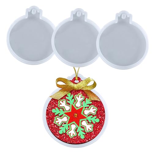 UKCOCO 4 Stück Silikonform Teilig Rund für Epoxidharz DIY Weihnachtsanhänger Flexible Reißfeste Gießform Transparent Wiederverwendbar Leicht zu Reinigen für Bastelprojekte und UKCOCO 4 Stück Silikonform Teilig Rund für Epoxidharz DIY Weihnachtsanhänger Flexible Reißfeste Gießform Transparent Wiederverwendbar Leicht zu Reinigen für Bastelprojekte und von UKCOCO