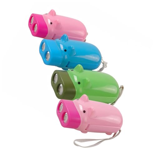 UKCOCO 4stücke Handkurbel Taschenlampe Für Schweineform Tragbar Geeignet Für Outdoor-aktivitäten Camping Wandern Leicht Und Kompakt Zufällige Farben von UKCOCO