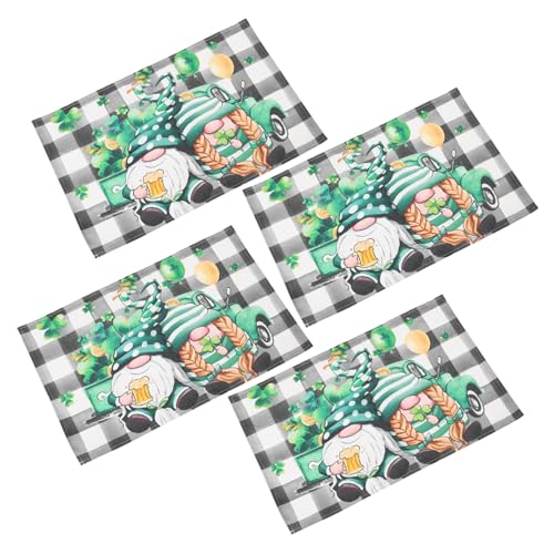 UKCOCO 4 Stück Tischset aus Hitzebeständigem Material mit Kleeblattmotiv für St Patrick's Day Waschbar Dekorativ für Küche und Esszimmer Isolierende Untersetzer UKCOCO 4 Stück Tischset aus Hitzebeständigem Material mit Kleeblattmotiv für St Patrick's Day Waschbar Dekorativ für Küche und Esszimmer Isolierende Untersetzer von UKCOCO