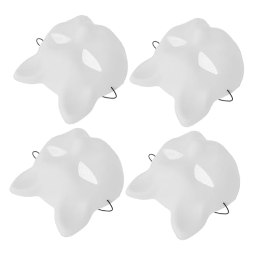 UKCOCO 4 Stück Weiße Matte Katzenmaske mit Mesh Teiliges DIY Blank zum Bemalen für Cosplay Karneval Maskerade und Party Langlebig Atmungsaktiv Vielseitig Einsetzbar UKCOCO 4 Stück Weiße Matte Katzenmaske mit Mesh Teiliges DIY Blank zum Bemalen für Cosplay Karneval Maskerade und Party Langlebig Atmungsaktiv Vielseitig Einsetzbar von UKCOCO