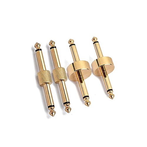 UKCOCO 4stücke Teiliges Set Goldene Gitarren Effektpedal Adapter Mit Haken Und Geraden Konvertern Für Signal Und Platzsparende Verbindung Von Effektgeräten von UKCOCO